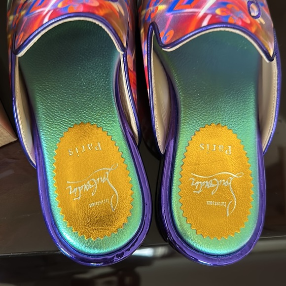 ⭐️⭐️⭐️SOLD ⭐️⭐️⭐️Christian Louboutin Navy Coolito Disco Mule Slippers - Picture 12 of 17